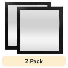 (2 pack) 16'' x 16'' Basic Black Mirror