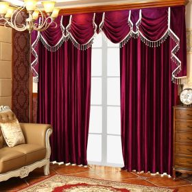 Luxury Festive Velvet Red Bedroom, Living Room, Water Wave Curtains, Wedding Room, Blackout Curtains (Option: SGP2022113572)
